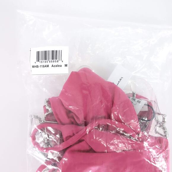 Monica Hansen Beachwear Shine Like A Diamond Pink Azalea Bikini Set- Size M -NWT - Picture 11 of 15
